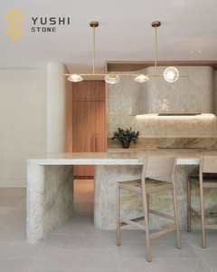 Encimera de Cocina Personalizable de Cuarcita Taj Mahal Gris Cremoso YUSHI, Encimera de Cuarcita Naica para Decoración de Interiores de Hoteles y Villas - Product Image 5