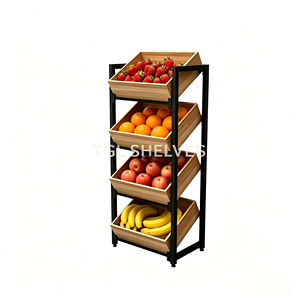 Exhibidores <span class=keywords><strong>de</strong></span> Frutas <span class=keywords><strong>y</strong></span> Verduras Combinados <span class=keywords><strong>de</strong></span> <span class=keywords><strong>Hierro</strong></span> <span class=keywords><strong>y</strong></span> <span class=keywords><strong>Madera</strong></span> Fabricados en Fábrica, Comúnmente Usados en Supermercados <span class=keywords><strong>y</strong></span> Tiendas, Estantes Metálicos para Abarrotes - Product Image 1