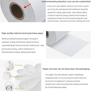 Rollo de Papel Térmico al por Mayor de 57x70mm 80x80mm para Caja Registradora, Rollo de Papel Térmico para Impresora POS - Product Image 4