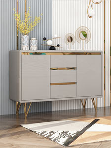 高級ビュッフェキャビネットディスプレイスタンドディニンルームサイドボードMdf大理石無垢材高級モダン許容 - Product Image 5