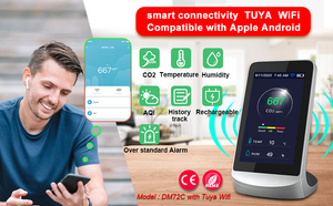 Analizador de Gas CO2 Portátil con Wifi Tuya, Detector de Calidad del Aire con Alarma de Temperatura y Humedad, Medidor de Dióxido de Carbono ABS - Product Image 6
