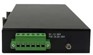 Fabrika Din ray 4-Port 10/100/1000Mbps PoE anahtarı ile 1G RJ45 ve 1SFP Uplink Gigabit sanayi anahtarı