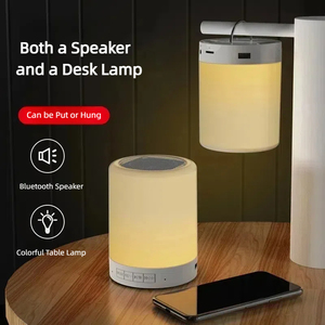 Wholesale <b>Smart</b> LED Music Speaker Night <b>Light</b> with RGBW <b>Light</b> ABS Material Modern Design Rechargeable for Bedroom - Product Image 2