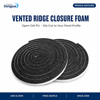 Bande de fermeture de pignon en mousse PU pour toiture à joint debout, écologique, légère, durable, résistante au vent, à la pluie et aux insectes, OEM ODM gratuit
