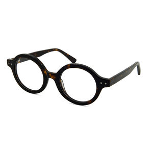 New round highquality retro estilo quadros ópticos importados acetato lentes para homens e mulheres atacado óculos - Product Image 3