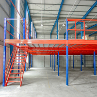 Plateforme de stockage en acier pour entrepôt, mezzanine métallique à charge lourde, système de rayonnage pour atelier d'usine