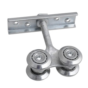 <span class=keywords><strong>Porte</strong></span> <span class=keywords><strong>coulissante</strong></span> de grange à double roue à faible bruit en acier inoxydable de conception moderne, épaisseur de 4 mm, pour bâtiments de bureaux - Product Image 4