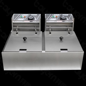 電気フライヤー6L + 6L + 6L 3タンク + 3バスケット大容量スナック食品