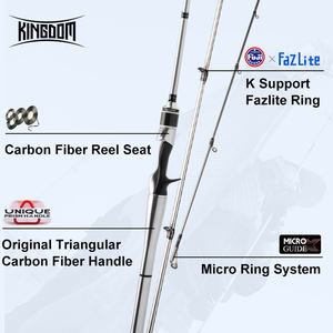 Cañas <span class=keywords><strong>de</strong></span> Pescar Kingdom SILVER NEEDLE 2021, Caña <span class=keywords><strong>de</strong></span> Spinning Ultraligera <span class=keywords><strong>de</strong></span> Acción Rápida, 2 Secciones, L ML M MH, Anillas Fuji, Carbono, Caña <span class=keywords><strong>de</strong></span> Viaje - Product Image 2