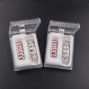 Grilles dentaires pour appareils orthodontiques avec cristaux et <span class=keywords><strong>strass</strong></span>, style classique unisexe, bijoux corporels - Product Image 6