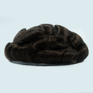 ทูพีสำหรับผู้ชาย สีธรรมชาติ แบบโมโนท็อป พร้อม PU รอบด้านหน้า  ผ้าลูกไม้ฝรั่งเศส  ทำจากผมแท้ของคนอินเดีย - Product Image 3