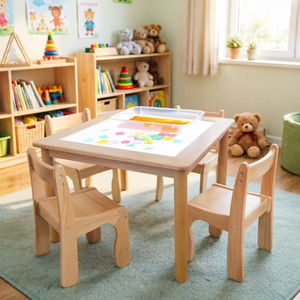 Montessori Kindergarten Table Playing Table Wooden LED <strong>Toys</strong> for Preschool Montessori Light Table for Kids Furniture - Product Image 1