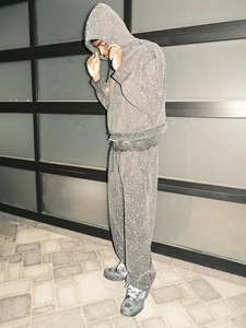 कस्टम पुरुष स्ट्रीटवियर y2k गैंडे और स्वेटपैंट सेट के साथ - Product Image 3