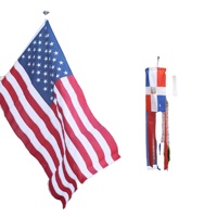 Drapeau décoratif suspendu imprimé personnalisé de 100 cm, motif poisson dominicain, pour extérieur