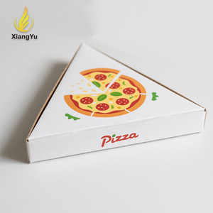 Caja de Pizza Triangular Blanca Ecológica con Logotipo Personalizado, Contenedor Corrugado Reciclable para Rebanadas de Pizza - Product Image 1