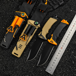 Cuchillo <span class=keywords><strong>de</strong></span> Supervivencia Todo en Uno con Hoja 440C y Mango FRN, Cuchillo <span class=keywords><strong>de</strong></span> Caza <span class=keywords><strong>de</strong></span> Hoja Fija con Brújula, Encendedor, Cortador <span class=keywords><strong>de</strong></span> Cuerda y Funda, Kit EDC - Product Image 6