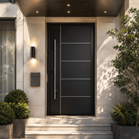Portail de Sécurité Moderne en Alliage d'Aluminium de Luxe pour Villa, Jardin, Allée d'Entrée, Coulissant, Battant, Extérieur, Anti-Vol, Grille Dorée