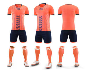 Tenue de football rétro classique respirante, anti-transpiration, séchage rapide, antibactérienne, manches courtes, unisexe adulte pour les matchs de club - Product Image 2