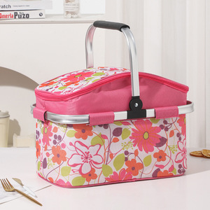 Cesta de Picnic Plegable Aislada de 300D con Asas, Bolsa Térmica Resistente al Agua para Entrega de Alimentos, Almacenamiento Portátil para Camping - Product Image 6