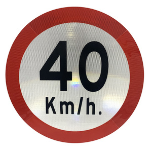 Panneau d'affichage flexible en forme de cercle pour la sécurité routière, signalisation de circulation, matériau réfléchissant de qualité diamant avec taille personnalisée - Product Image 1