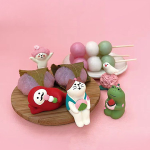 Ornements Tide Play, chat japonais, pêche, maison créative, INS, artisanat fait main, poupée ZAKKA, artisanat en résine, petit <span class=keywords><strong>pendule</strong></span>, emballage en sac PP - Product Image 3