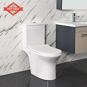 <span class=keywords><strong>WC</strong></span> en céramique moderne à deux pièces, à chasse d'eau par lavage, pour projets hôteliers, avec outil de fermeture carrée - Product Image 2