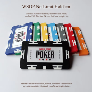 Texas Hold'em Poker <span class=keywords><strong>Chips</strong></span> Geen Denominatie 8 Kleuren Beschikbaar Vierkant Blok Baksteen Wsop Abs + Ijzeren Plaat - Product Image 6
