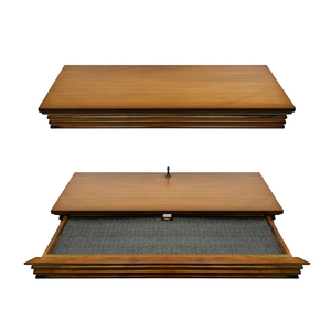 Estante de Almacenamiento Moderno para Dormitorio u Oficina, Estante Flotante de Pared con Compartimento Oculto, Estante de Madera con Cajón Oculto para Armas - Product Image 1
