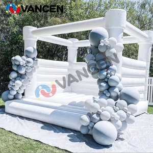 13ft พองปราสาทเด้งจัมเปอร์สีขาวสีชมพู<span class=keywords><strong>มิ</strong></span>้นต์สีม่วงสีฟ้าพอง Bouncer งานแต่งงานสีขาว Bounce House - Product Image 2