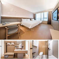 Ensemble de meubles de chambre d'hôtel modernes et luxueux, personnalisés en bois, pour projet de chambre d'hôtel 5 étoiles