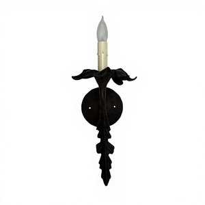 Iron Wall <b>Sconce</b> Black Finish Flameless <b>Candle</b> Holder Home Decoration Handmade Iron Wall <b>Candle</b> Holder - Product Image 1