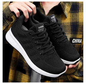 2025 décontracté fond plat semelle souple chaussures <span class=keywords><strong>de</strong></span> sport femmes <span class=keywords><strong>pas</strong></span> <span class=keywords><strong>cher</strong></span> respirant mouche tricot baskets - Product Image 3