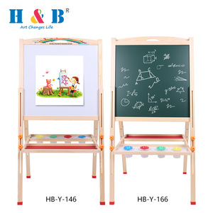 Tableau éducatif pour enfants, tableau magnétique effaçable à sec, <span class=keywords><strong>chevalet</strong></span> en bois pour enfants, <span class=keywords><strong>peinture</strong></span> pour tout-petits - Product Image 4