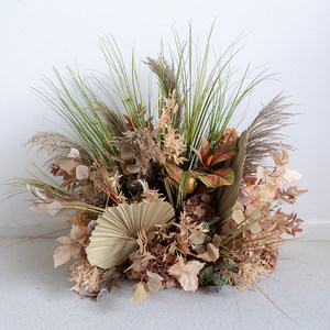 <span class=keywords><strong>Arco</strong></span> Decorativo EG-E32 para Bodas, Eventos, Cumpleaños, Propuesta de Matrimonio, Ceremonias, con Marco de Madera, Flores Artificiales, Color Café - Product Image 4