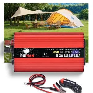 Hotsale 1500W 3000W 12V 220V power inverter with USB with clips and wires For Car