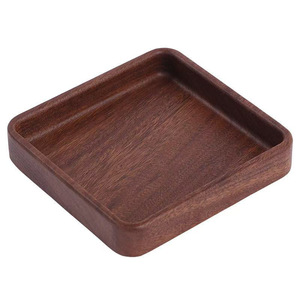 Wooden Divided <b>Plates</b> Square <b>Black</b> Walnut Pine 15x15x4cm 18x18x4cm 15x30x4cm For Party Dessert Fruit Serving - Product Image 5