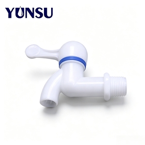 OEM Acceptable Modern White Color Single Handle Ceramic Valve Core Wall-Mounted Plastic <b>Tap</b> Basin Water Faucet for Garden - Product Image 2