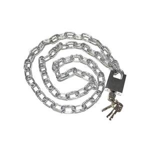 ディンホン 盗難防止鉄製チェーンロック 3メートル 長さ バイクや門用 吊り下げ南京錠 - Product Image 5