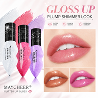Stock disponible, 6 couleurs, brillant, pailleté, haute brillance, hydratant, prix de gros, approvisionnement en vrac, marque privée, maquillage pour les lèvres professionnel, gloss à lèvres