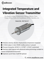 MVT100T : Transmetteur de température et de vibration industriel intégré et isolé pour capteurs Pt100 de 4 mm et 6 mm, destiné aux machines rotatives à moteur