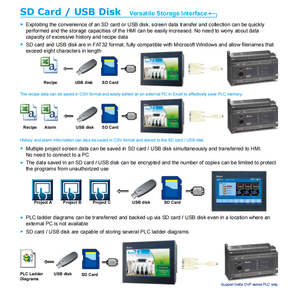 หน้าจอสัมผัส HMI DOP-107HE46A 7 นิ้ว 800x480 การ์ดอีเธอร์เน็ตสายจอยสติ๊กอุตสาหกรรมระบบอัตโนมัติ - Product Image 5