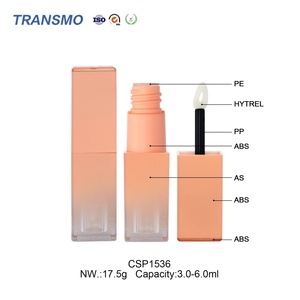 Tubes carrés personnalisés pour huile à lèvres et gloss, 3,0-6,0 ml, avec grande brosse, OEM ODM, tubes en plastique pour gloss et blush - Product Image 3