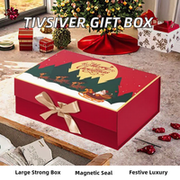 Boîtes cadeaux rigides magnétiques OEM/ODM, écologiques, de luxe, pour Noël, avec laminage mat, en carton, gaufrées, personnalisées