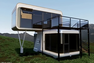 La casa contenedora de cabina de manzana prefabricada personalizable inteligente de lujo pequeña y bonita se puede diseñar de acuerdo con las preferencias personales - Product Image 4