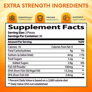 บูสเตอร์น้ำมันปลาโอเมก้า3หมากฝรั่งสำหรับการสนับสนุนสมอง - Product Image 6