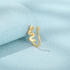 CANNER Anillo de Nariz en Forma de Serpiente, Sin Perforación, Clip para la Nariz, Plata S925 Chapada en Oro, Regalo para Mamá - Product Image 4