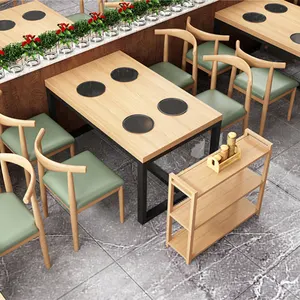 餐厅定制尺寸实木餐桌环氧树脂2座层压木质餐桌