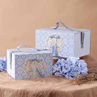 Boîtes à bonbons de mariage de style chinois personnalisées en gros, boîtes cadeaux carrées, boîtes à rabat, matériaux recyclés mats, cadeaux de mariage