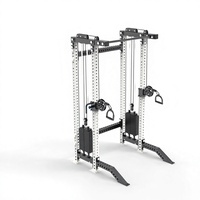 Rack de musculation commercial multifonctionnel complet en métal unisexe, pour squats, bancs de musculation et développés, avec poids de 70 kg*2