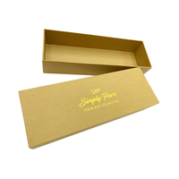 Boîtes d'emballage personnalisées élégantes en papier kraft brun naturel avec couvercle amovible, dotées d'un revêtement UV, d'un gaufrage et d'une lamination mate pour cadeaux